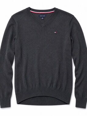 Tommy Hilfiger Dark Gray V-Neck Sweater